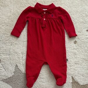 Ralph Lauren Blue Label Red Kids Footie